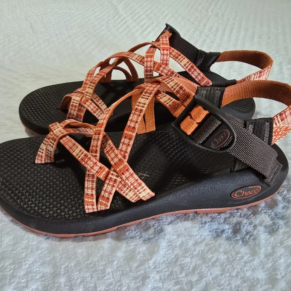 Chaco Women's Sandals - Black and Orange - Picture 2 of 4